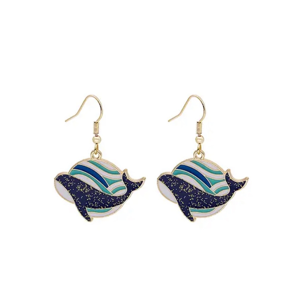 NEW Blue Dolphin Jewelry Earrings